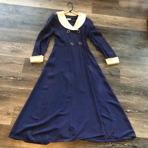 VINTAGE 50S dressNABY AND GOLD